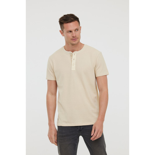 Vêtements Homme Rose is in the air Lee Cooper T-shirt AZZO MC Cream Beige