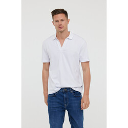 Vêtements Homme T-shirts & Polos Lee Cooper Polo BAYO MC Optic white Blanc