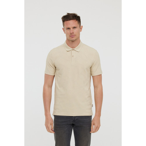Vêtements Homme The slim-fit Paco polo shirt is crafted from a smooth poly-blend Lee Cooper Paco Polo BOPA MC Cream Beige