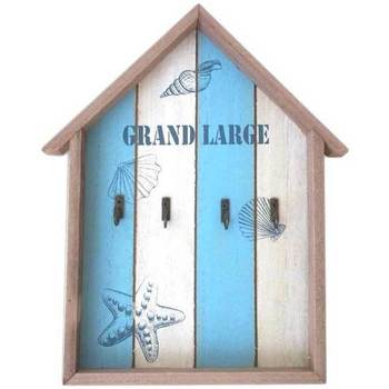 Maison & Déco Paniers / boites et corbeilles Sud Trading Support pour clefs en bois - Grand Large Bleu