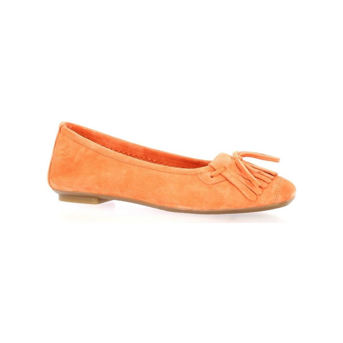 Chaussures Femme Ballerines / babies Reqin's Ballerines cuir velours  abricot Orange