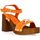 Chaussures Femme Sandales et Nu-pieds Exit Mules cuir velours Orange
