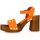 Chaussures Femme se mesure à lendroit le plus fort au dessous de la taille, au niveau des fesses Exit Mules cuir velours Orange
