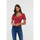 Vêtements Femme Maglie e t-shirt taglie comode con Colletto polo Top MORANE M Berry Rouge