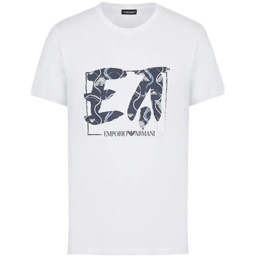 Vêtements Homme T-shirts & Polos Ea7 Emporio Armani shirt BEACHWEAR Blanc