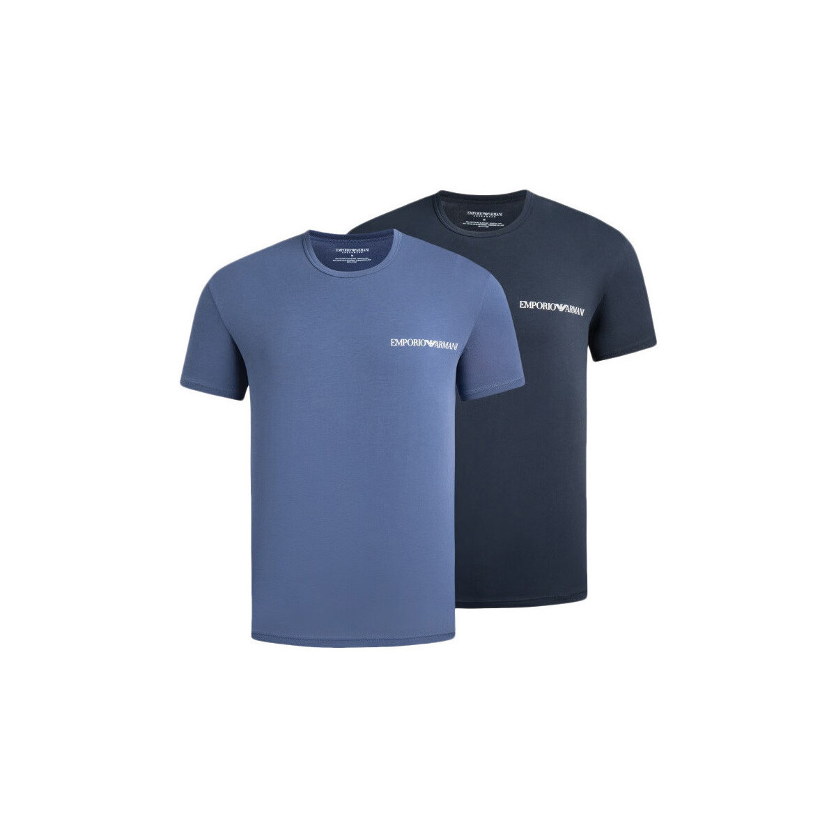 Vêtements Homme T-shirts & Polos Emporio Armani ruffle detail dress Pack de 2 Bleu