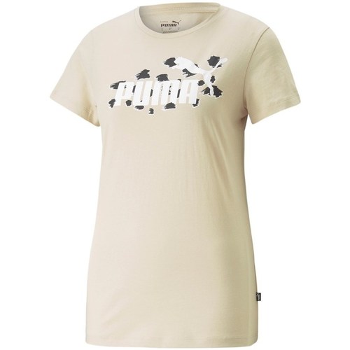 Vêtements Femme T-shirts manches courtes Puma Ess Animal Creme