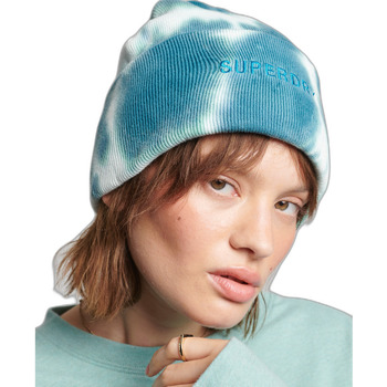 Accessoires textile Fille Bonnets Superdry Bonnet femme  Dyed écru/bleu sarcelle