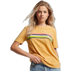 Vêtements Femme T-shirts manches courtes Superdry T-shirt femme  Vintage Great Outdoors Jaune