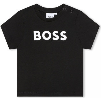 Vêtements Garçon T-shirts manches courtes BOSS T-Shirt Bébé manches courtes Noir