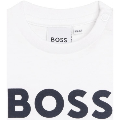 Vêtements Garçon Le mot de passe doit contenir au moins 5 caractères BOSS T-Shirt Bébé manches courtes Blanc