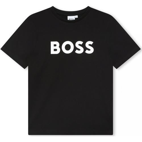Vêtements Garçon adidas gradient-effect logo jacket BOSS Tee Shirt Garçon manches courtes Noir