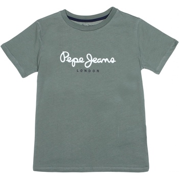 Vêtements Garçon T-shirts print manches courtes Pepe jeans Tee Shirt Garçon manches courtes Vert