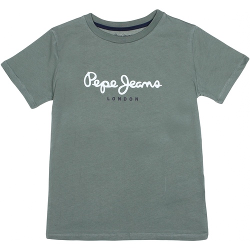 Vêtements Garçon T-shirts manches courtes Pepe jeans Tee Shirt Garçon manches courtes Vert