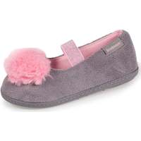 Chaussures Fille Chaussons Isotoner Chaussons ballerines cœur moelleux Gris