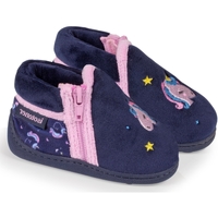 Chaussures Fille Chaussons Isotoner Chaussons bottillons zip licorne Marine