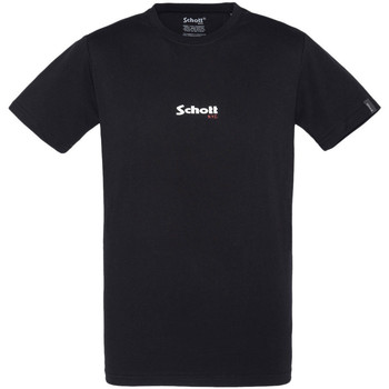 Vêtements Homme T-shirt Future Tokyo preto laranja Schott Pack de 2   ras du cou Noir