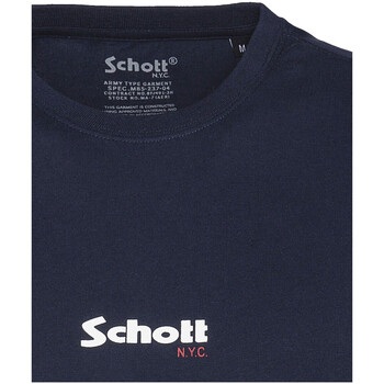 Schott Pack de 2   ras du cou Bleu