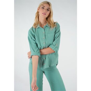 Vêtements Femme Tops / Blouses Deeluxe Chemise DAOLA Vert
