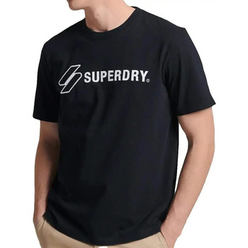 Vêtements Homme T-shirts manches courtes Superdry Code Applique Noir