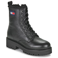 Chaussures Femme Boots Tommy Jeans TJW URBAN BOOT TUMBLED LTR WL Noir