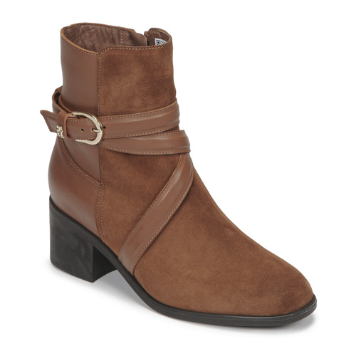 Chaussures Femme Bottines Tommy altos Hilfiger ELEVATED ESSENTIAL MIDHEEL BOOT Camel