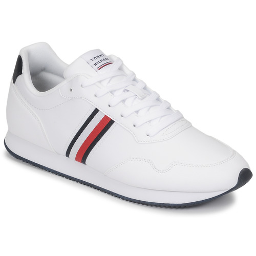 Chaussures Homme Baskets basses jor Tommy Hilfiger CORE LO RUNNER PU LTH Blanc / Rouge / Marine