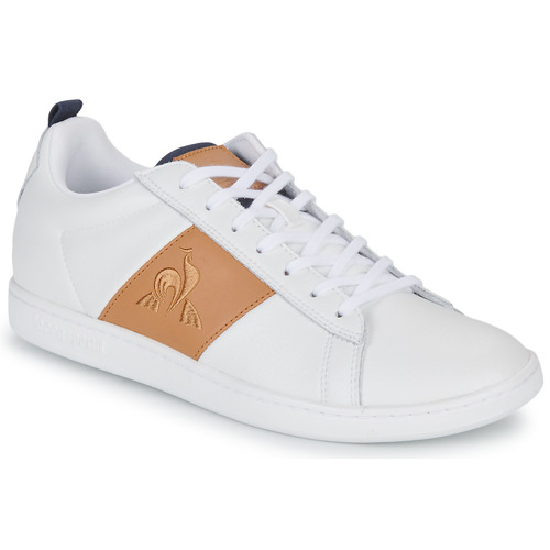 Chaussures Homme Baskets basses Malles / coffres de rangements COURTCLASSIC Blanc / Marron