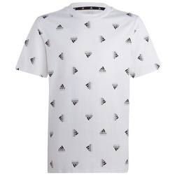 Vêtements Garçon T-shirts manches courtes adidas Originals TEE SHIRT U BLUV Q1 - WHITE BLACK - 11/12 ans Noir