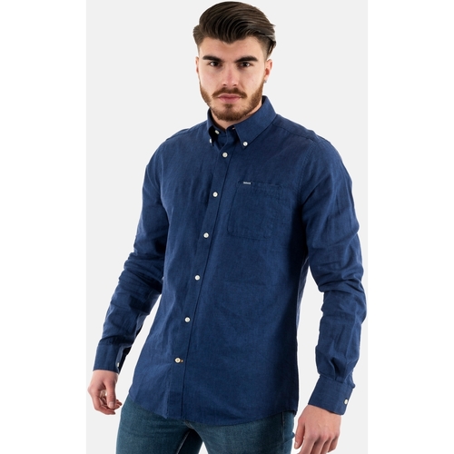 Vêtements Homme Chemises manches longues Barbour msh5090 Bleu