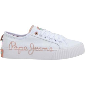 Chaussures Fille Baskets basses Pepe racer JEANS  Blanc