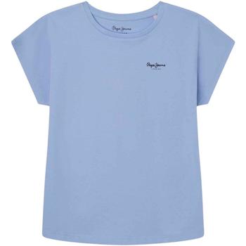 Vêtements Fille T-shirts print & Polos Pepe jeans  Bleu