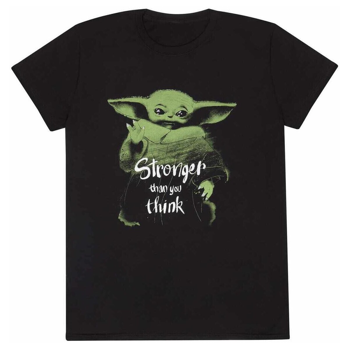 Vêtements T-shirts manches longues Star Wars: The Mandalorian Stronger Than You Think Noir