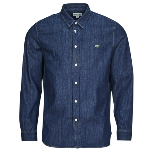 Vêtements Homme Chemises manches longues Lacoste buy CH0197-QJH Bleu brut