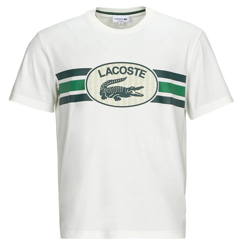 Vêtements Homme T-shirts manches courtes Lacoste TH1415-70V Blanc