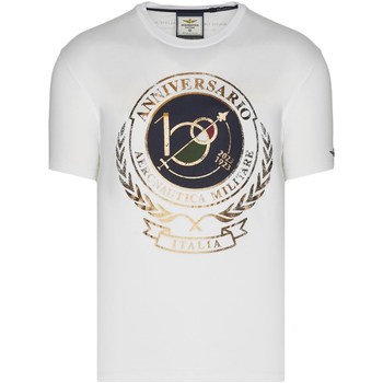 Vêtements Homme T-shirts manches courtes Aeronautica Militare 231TS2118J594 T-Shirt/Polo homme crème Beige