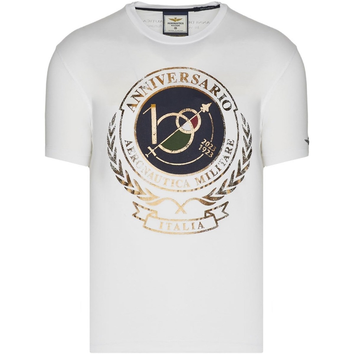 Vêtements Homme T-shirts manches courtes Aeronautica Militare 231TS2118J594 T-Shirt/Polo homme crème Beige