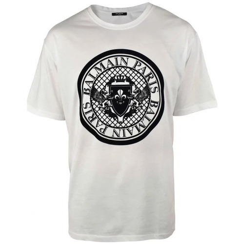 Vêtements Homme balmain embossed logo track shorts item Balmain T-shirt Blanc