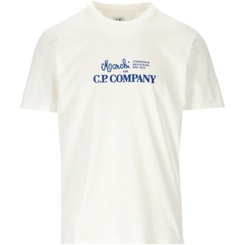 Vêtements Homme T-shirts manches courtes C.p. Company Jersey 24/1 Graphic Blanc