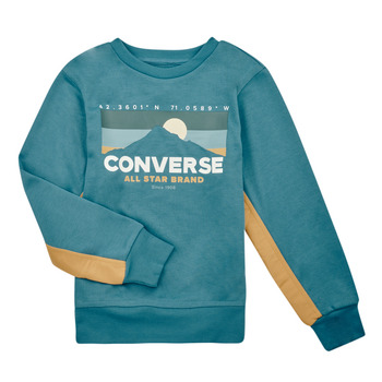 Vêtements Garçon Sweats Converse GEAREDUPBLOCKEDFTMIXCREW Bleu / Kaki