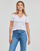 Vêtements Femme T-shirts manches courtes Petit Bateau MC COL V Blanc