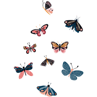 LA MODE RESPONSABLE Stickers Sud Trading Autocollant Mural Papillons Multicolore
