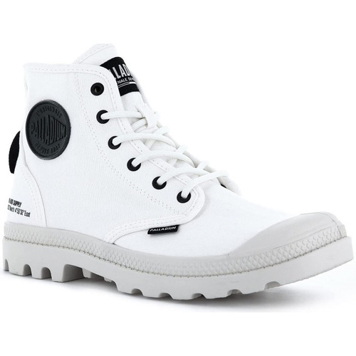 Chaussures Femme Baskets mode Palladium Pampa Hi Htg Supply blanc, Sneaker Boots Mixte Blanc
