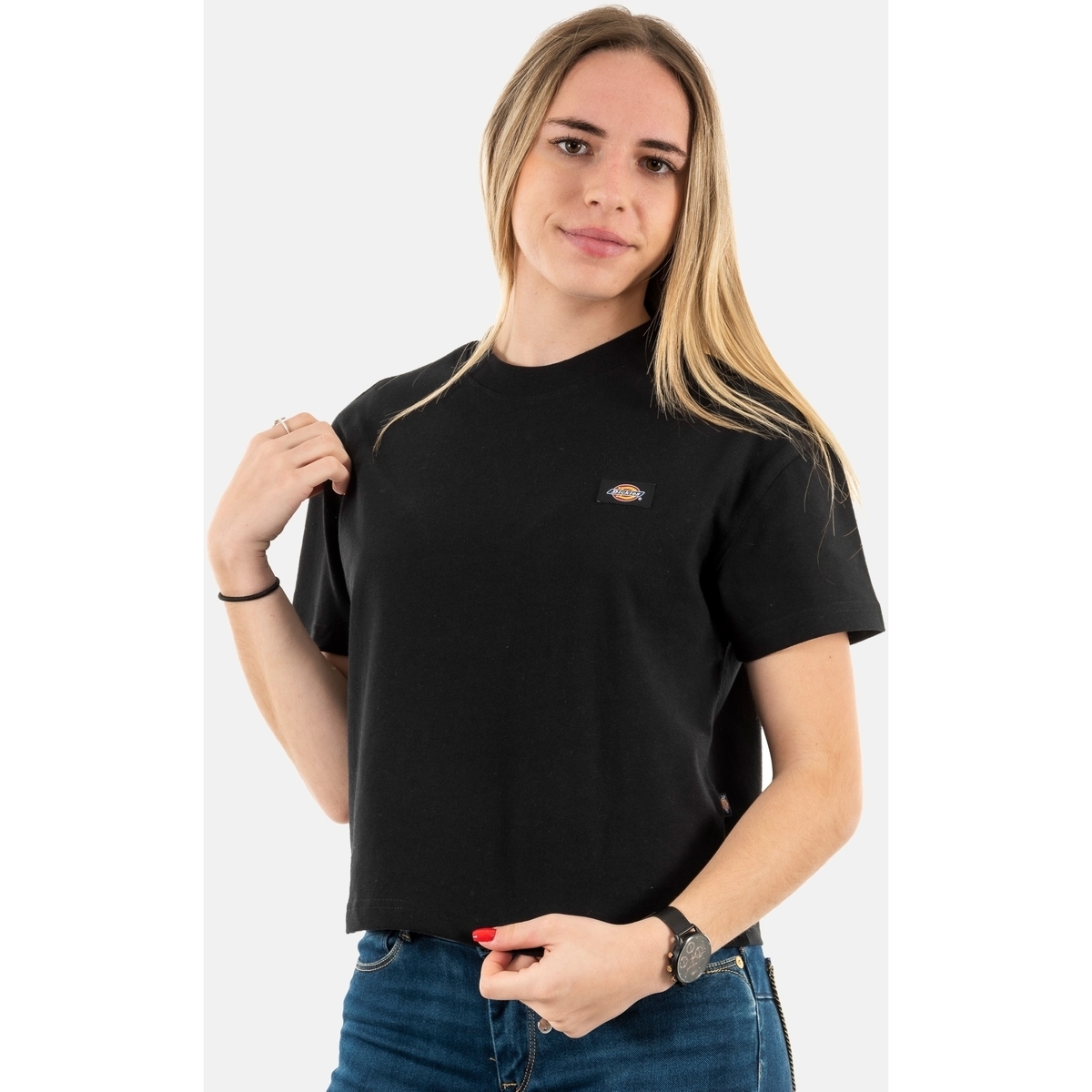 Vêtements Femme T-shirts ans manches courtes Dickies 0a4y8l Noir