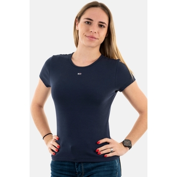 Vêtements Femme T-shirts manches courtes Tommy Jeans dw0dw14876 Bleu