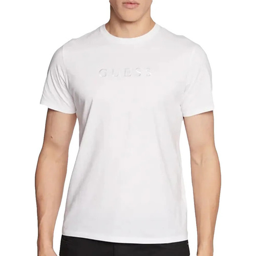 Vêtements Homme T-shirts manches courtes Guess Original front logo Blanc