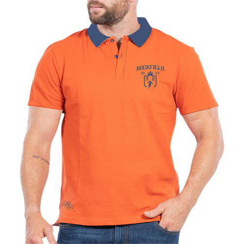 Vêtements Homme Polos Navy courtes Ruckfield Polo Orange