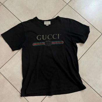 Vêtements Homme T-shirts manches courtes collaboration Gucci collaboration gucci pearl eyes print wallpaper Noir