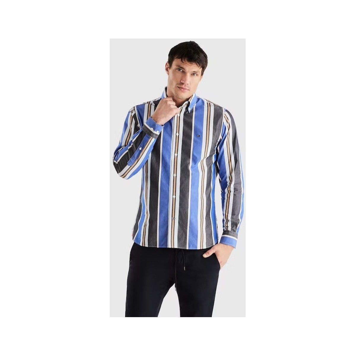 Vêtements Homme Chemises manches longues Tommy Hilfiger MW0MW29110 Bleu