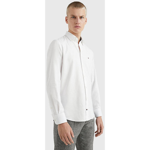 Vêtements Homme Chemises manches longues Tommy Hilfiger MW0MW29143 Blanc